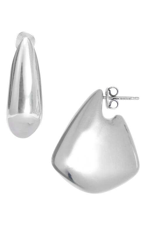 Bottega Veneta Small Vahuo Fin Earrings in Silver at Nordstrom