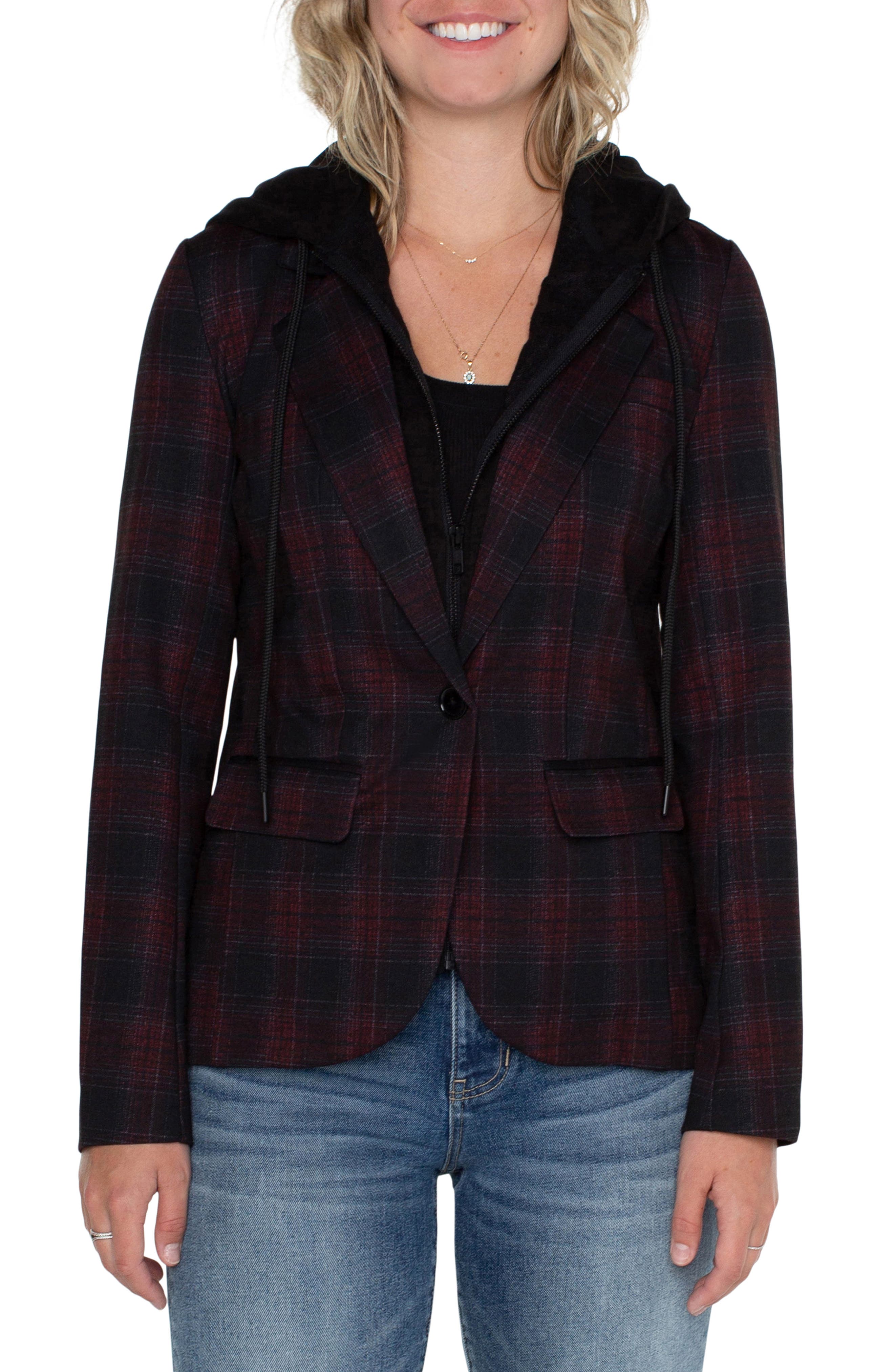 Plaid Boyfriend Blazer 