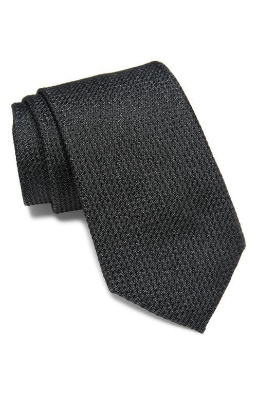 Nordstrom Trammel Textured Silk Tie in Black 