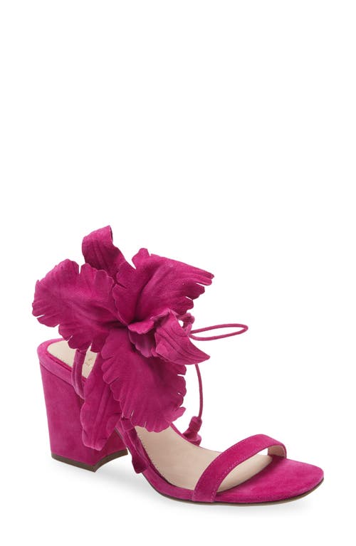 Hibiscus Sandal in Berry Suede