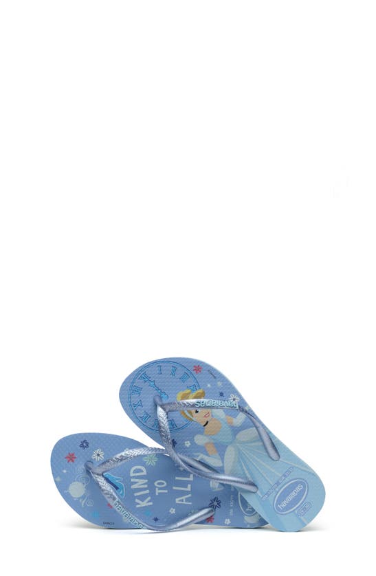 Shop Havaianas Disney Princess Flip Flop In Blue Water