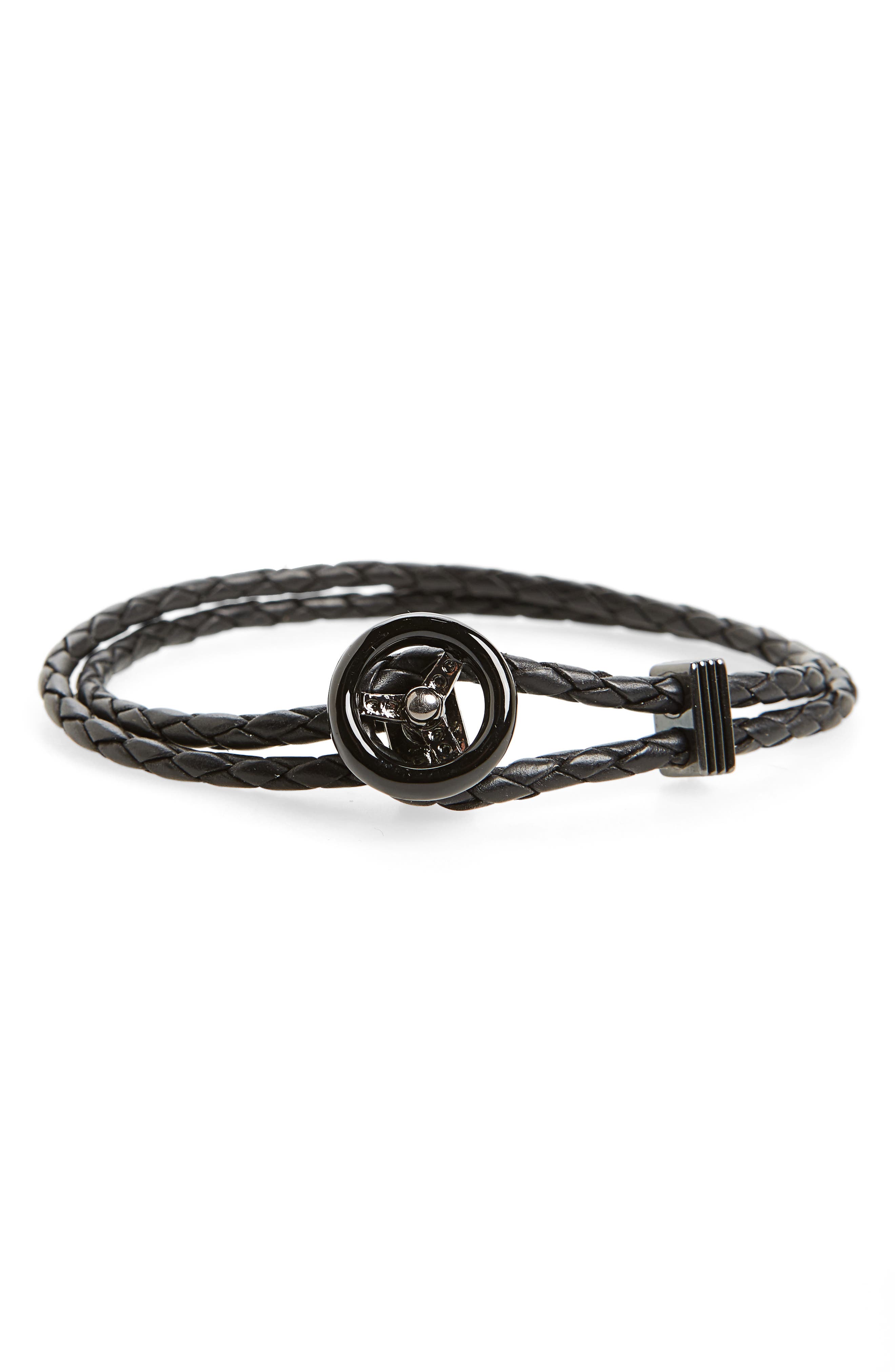 Link Up Steering Wheel Braided Leather Bracelet Nordstrom