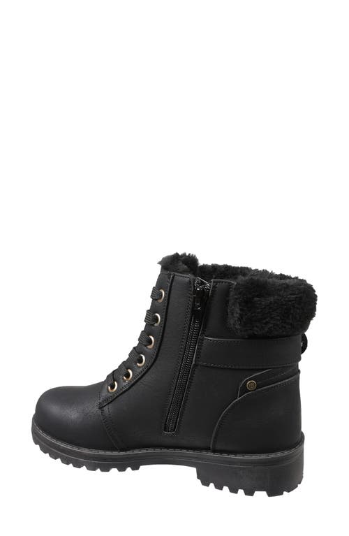 Lamo Kit Faux Fur Lug Boot In Black