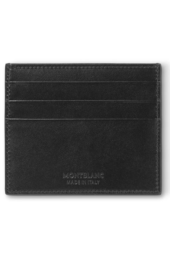 Shop Montblanc Meisterstück Leather Card Case In Black