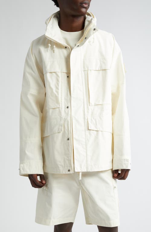 Stone Island Ghost Cotton Utility Jacket with Stowaway Hood Natural at Nordstrom,