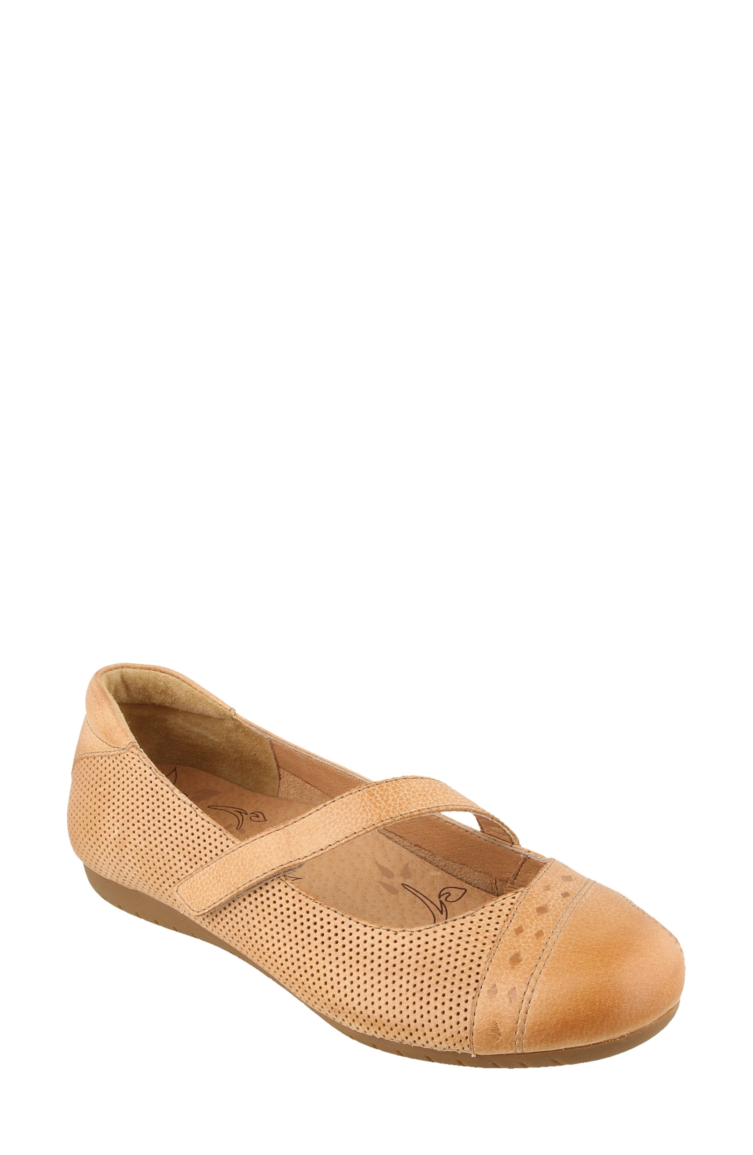Taos Scamp Mary Jane Flat, Beige