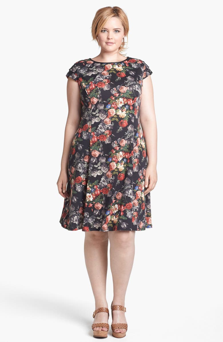 ABS Luxury Collection Print Fit & Flare Dress (Plus Size) | Nordstrom