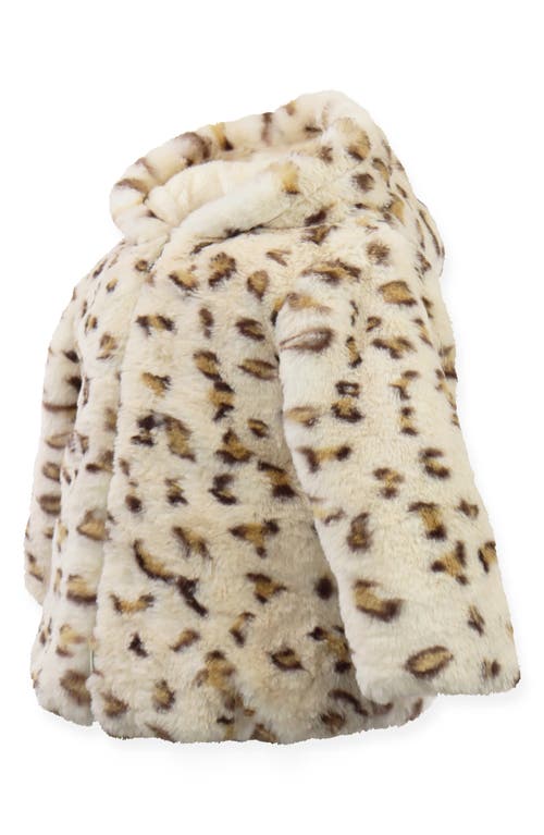 WIDGEON WIDGEON TEDDY LEOPARD PRINT FAUX FUR HOODED JACKET 
