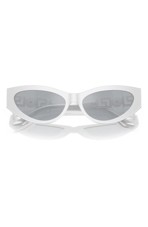 Shop Versace 56mm Cat Eye Sunglasses In Perla Grey