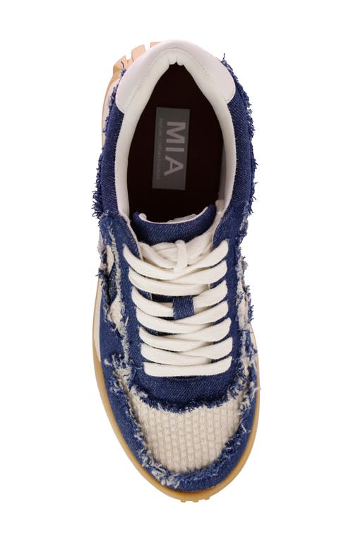 Shop Mia Track Sneaker In Off White/blue