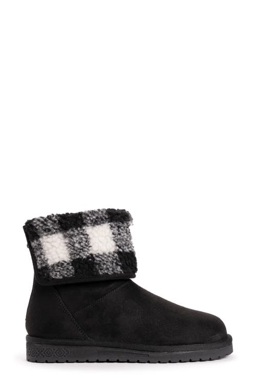 Muk Luks Clover Faux Shearling Boot In Black