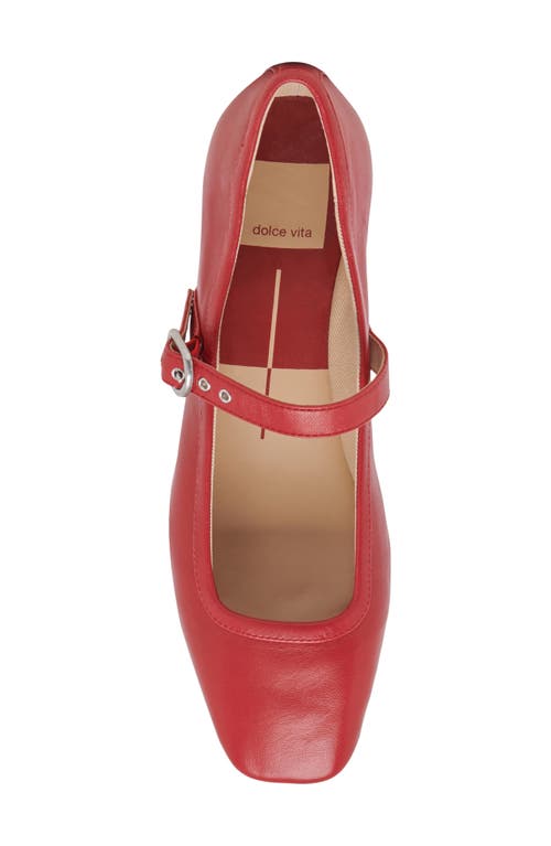 Shop Dolce Vita Rodni Mary Jane Flat In Red Leather