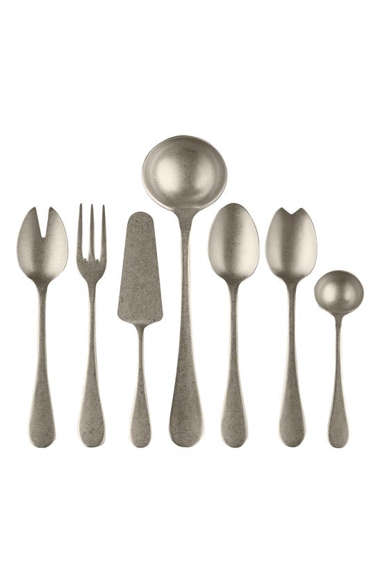 MEPRA PEWTER 7-PIECE PLACE SERVING SET