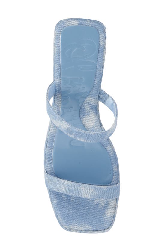 Shop Olivia Miller Savage Block Heel Sandal In Acid-wash Blue
