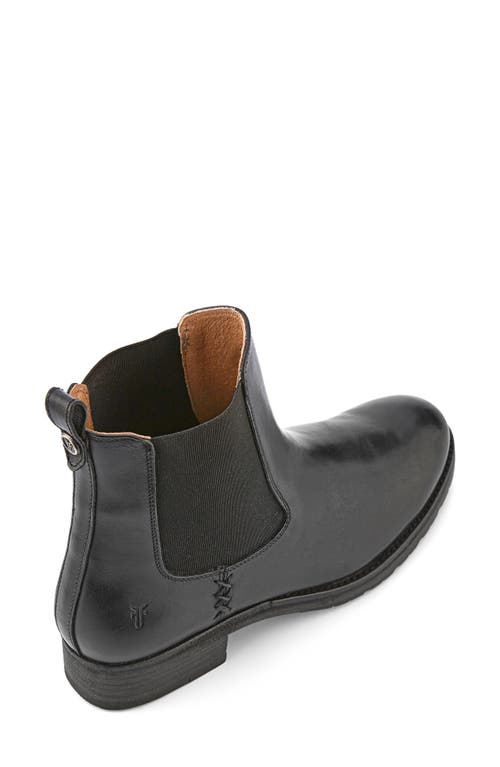 Frye Melissa Double Sole Chelsea Boot In Black - Sakura Leather
