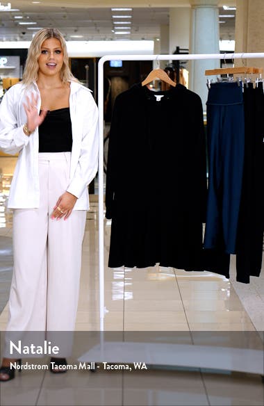 Long Sleeve Flounce Hoodie Dress 