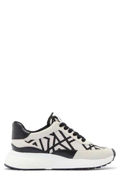 Karl Lagerfeld Paris Dallas Lace-up Sneaker In Soft White/black