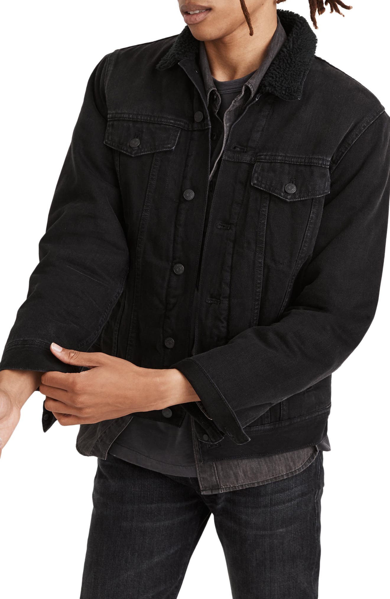 Sale u003e shearling jean jacket mens u003e in stock
