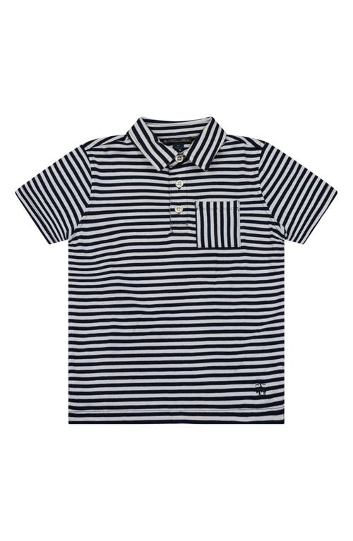 Brooks Brothers Kids' Stripe Cotton Polo Navy at Nordstrom,