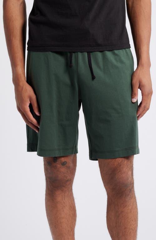 Shop Daniel Buchler Peruvian Pima Cotton Lounge Shorts In Deep Forest