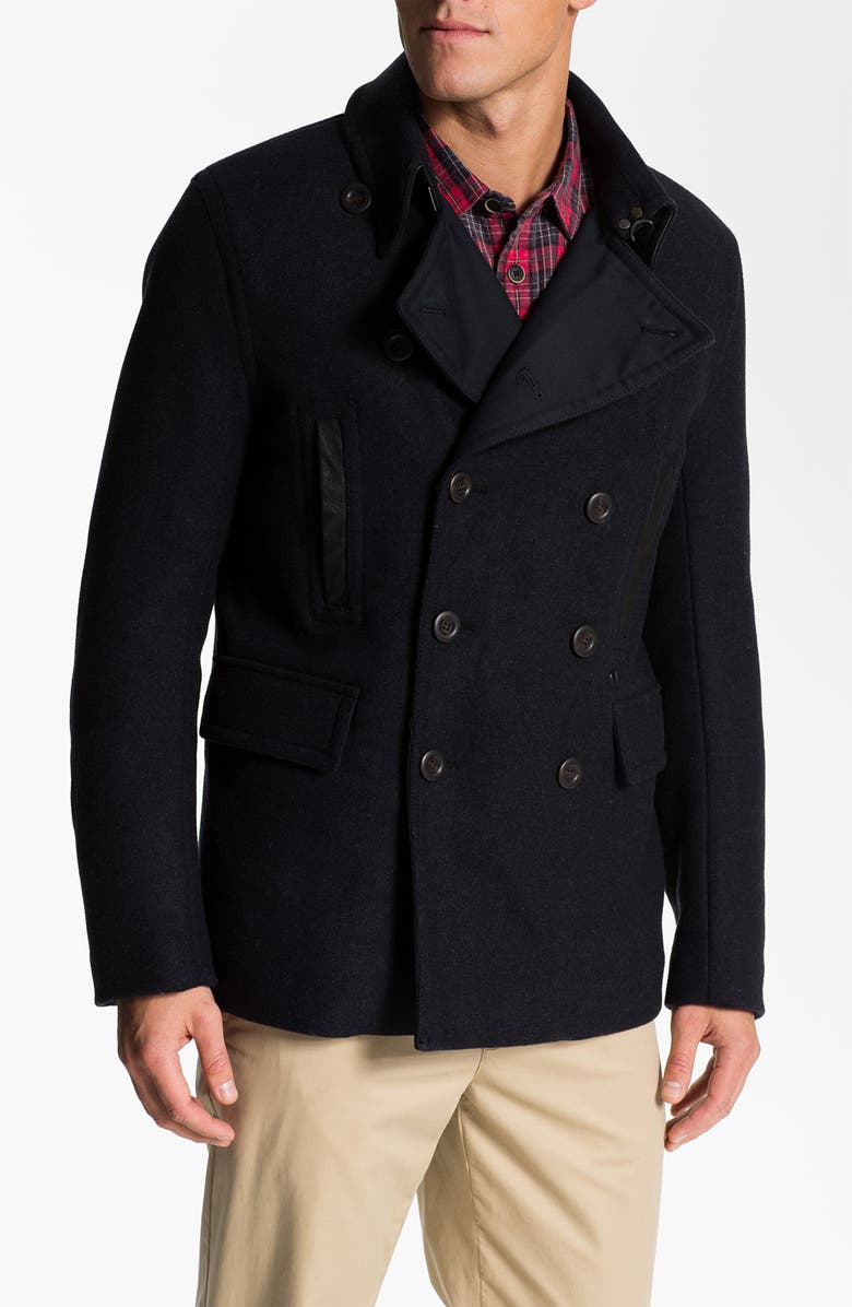 PLECTRUM by Ben Sherman Double Breasted Peacoat | Nordstrom