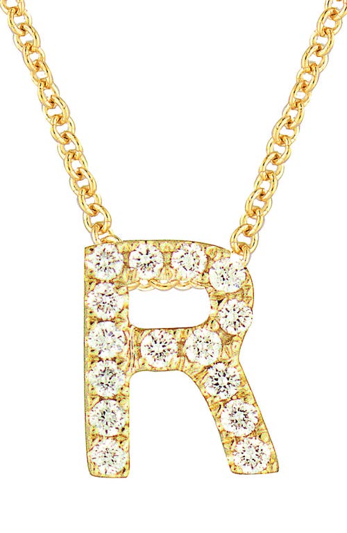 Bony Levy 18k Gold Pavé Diamond Initial Pendant Necklace In 18k Yellow Gold - R