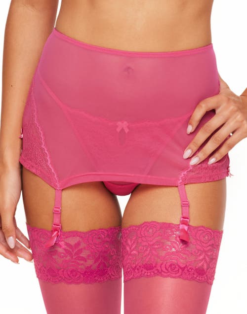 Shop Adore Me Margeaux Garter Belt Lingerie In Dark Pink