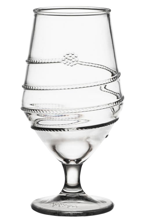 Juliska Amalia Clear Acrylic Goblet Glass In Clear