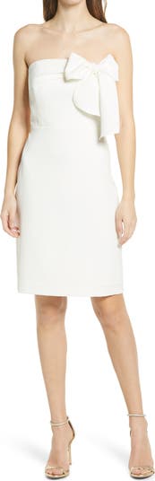 Sam Edelman Women's Strapless Bow Sheath Cocktail Mini Dress