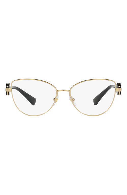 Versace 55mm Cat Eye Optical Glasses in Gold at Nordstrom