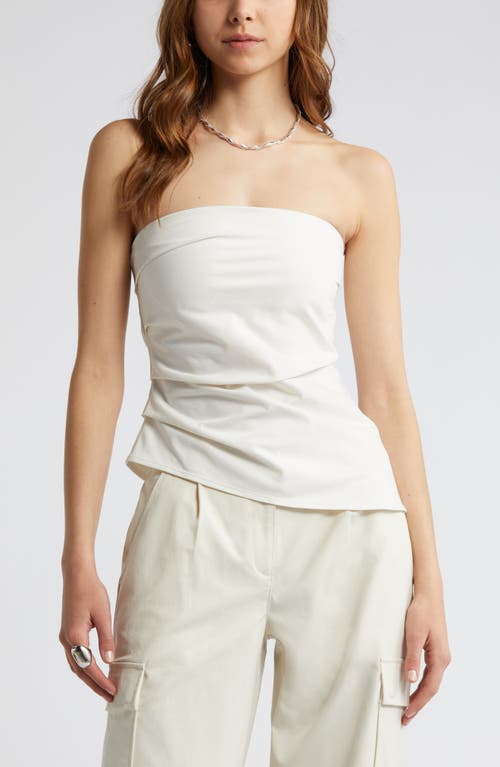 Strapless Asymmetric Top in Ivory Cloud