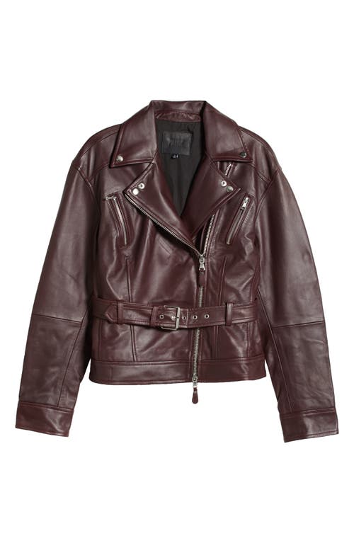 PAIGE PAIGE CENTO BELTED LEATHER MOTO JACKET 