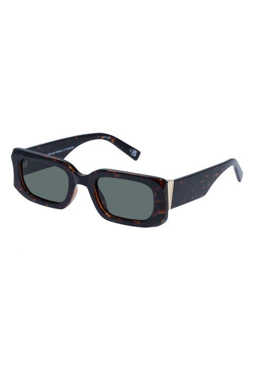 Shop Le Specs Rippled Rebel 53mm Rectangular Sunglasses In Tort