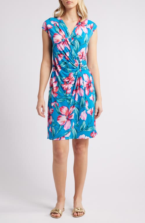 Tommy Bahama Clara St. Barts Blossom Jersey Dress Pacific Cyan at Nordstrom,