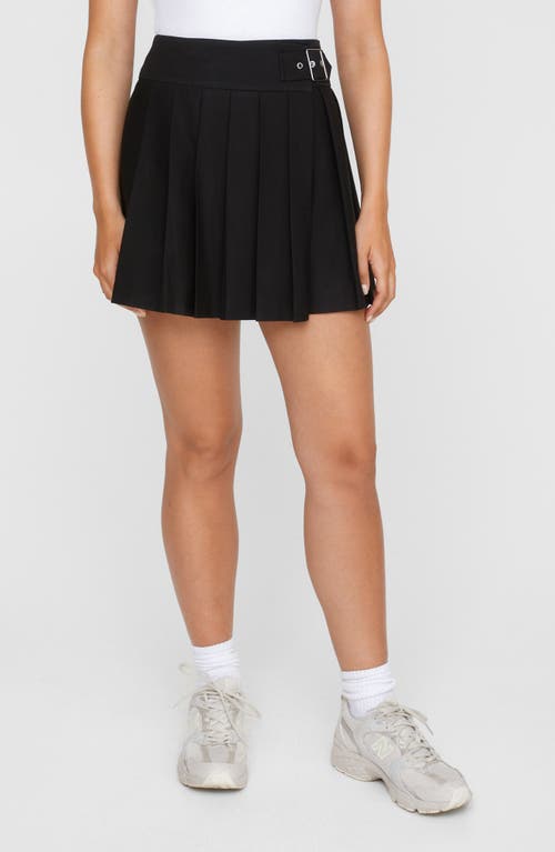 Shop Nasty Gal Buckle Detail Pleated Miniskirt In Black