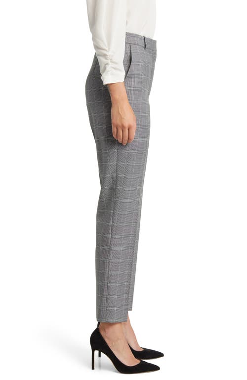 Hugo Boss Tamarina Wool Pants In Griffin Melange Glen Check