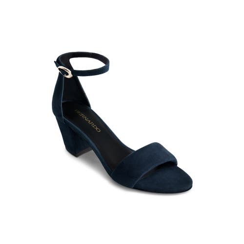 Bernardo Footwear Bowie Ankle Strap Heeled Sandal in Dark Navy 