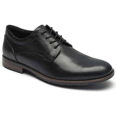 Rockport Dustyn Waterproof Plain Toe Derby, Black