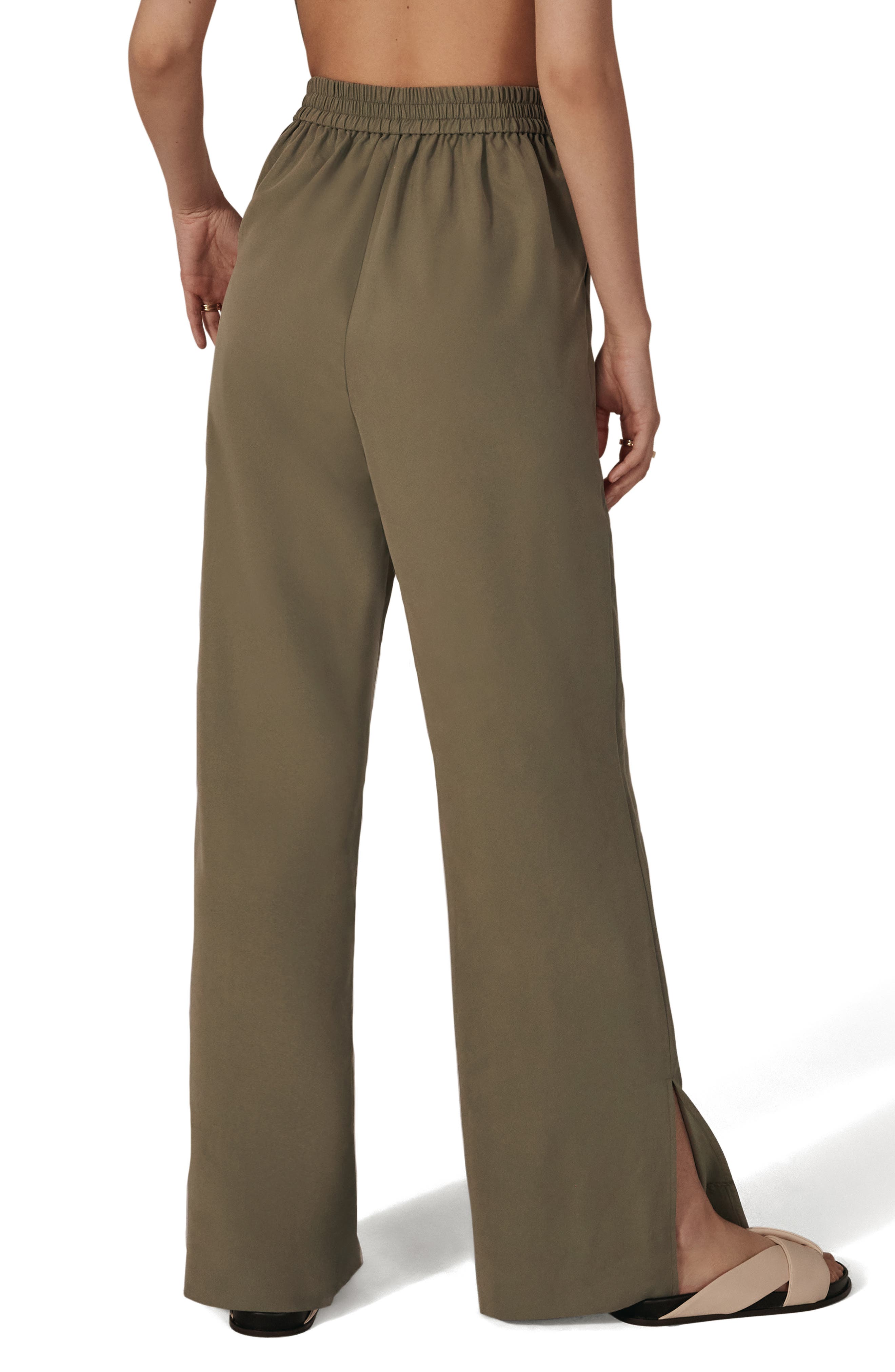 Favorite Daughter Wide Leg Side Slit Trousers | Nordstrom