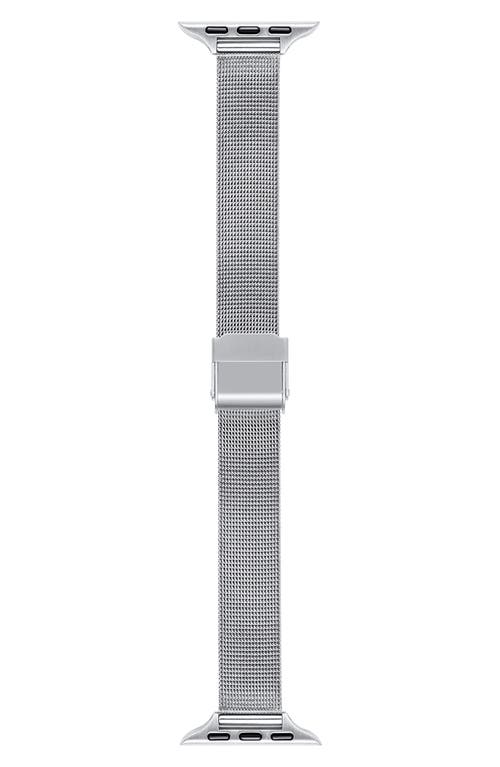 The Posh Tech Blake Stainless Steel Apple Watch Watchband in Silver at Nordstrom