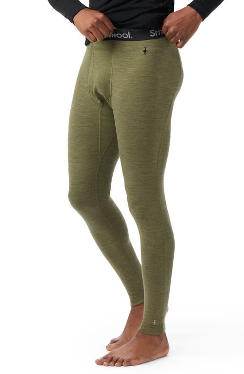 Shop Smartwool Classic Thermal Merino Wool Blend Base Layer Leggings In Winter Moss Heather