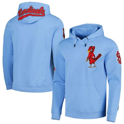 Women's Antigua Light Blue St. Louis Cardinals Team Logo Victory Full-Zip  Hoodie