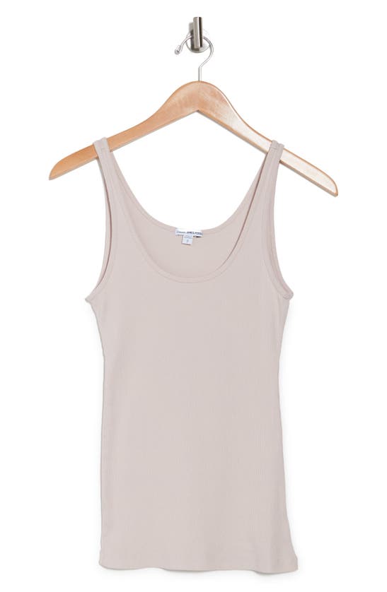 James Perse Ribbed Knit Tank In Rinse
