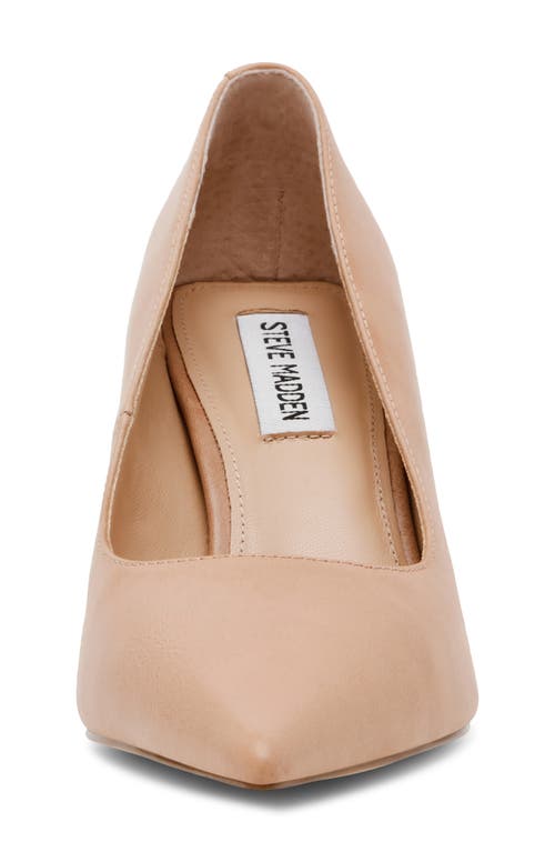 Shop Steve Madden Yorke Pointed Toe Pump In Tan Leather