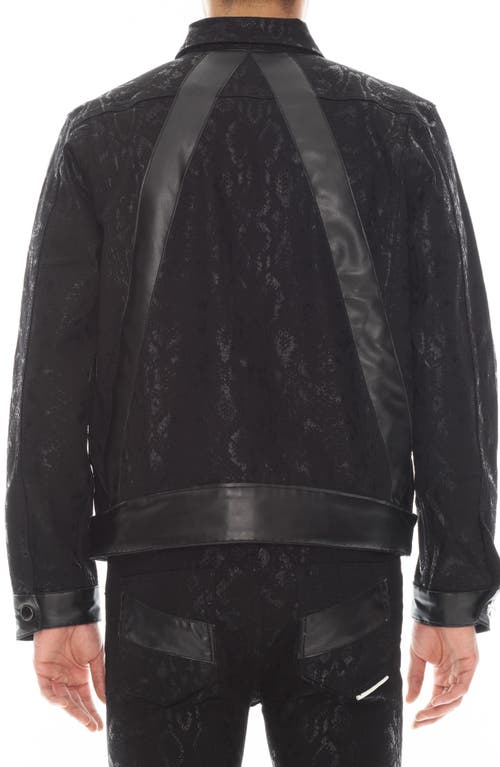 Hvman Rocker Slim Ridged Cotton Jacket In Python