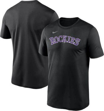 Men's Nike Black Colorado Rockies Wordmark Legend T-Shirt