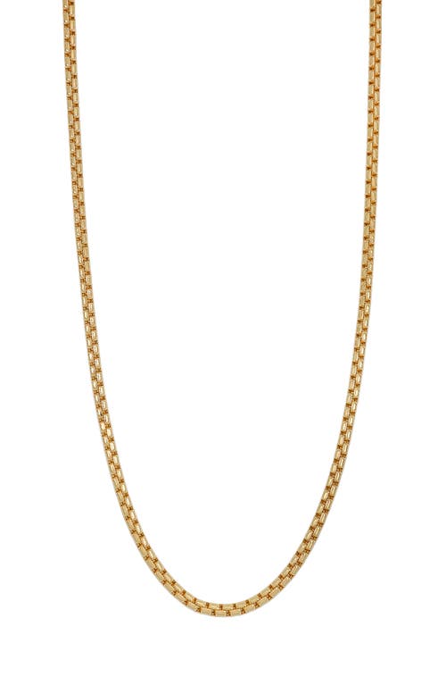 Men's 14K Gold Box Chain Necklace in 14K Yellow Gold