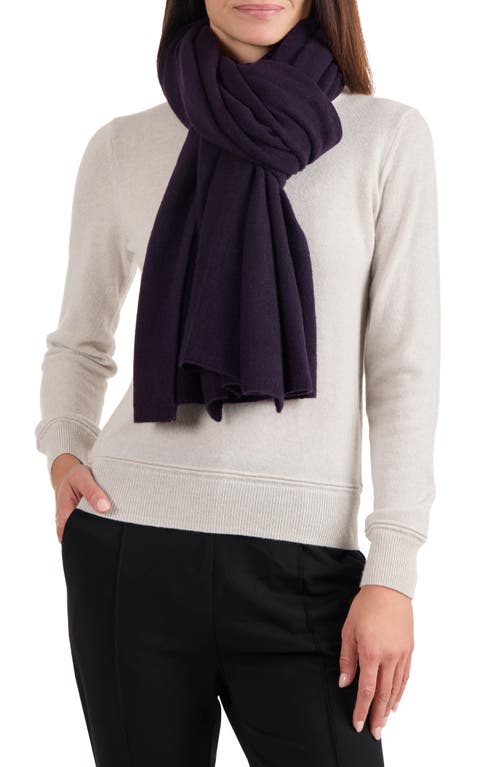 Amicale Cashmere Featherweight Scarf In Dark Purple