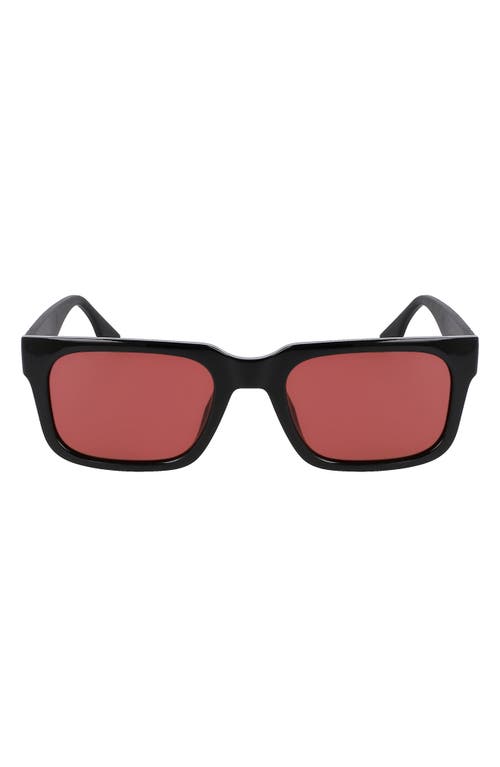 Fluidity 52mm Rectangular Sunglasses in Black