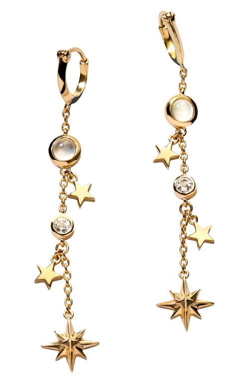 Heavenly Sparkle Drop Earrings in Gold Vermeil
